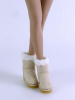 Nouveau Toys 1/6 Scale Female Beige Leather Skin Boots with Fur Trims